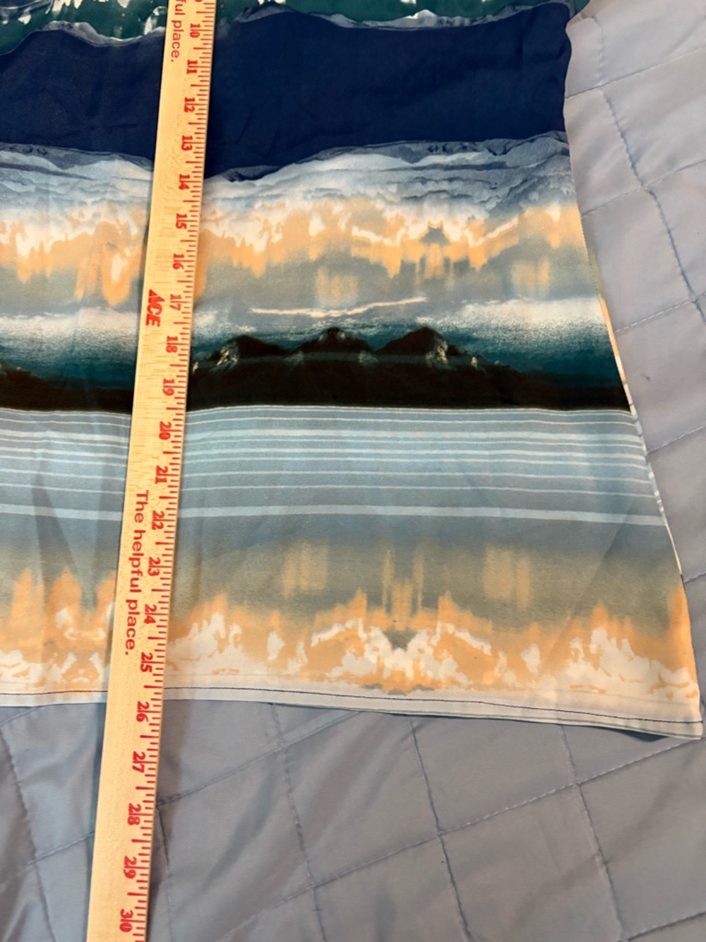 Vintage Show Me Your MuMu V-Neck Abstract Stripe Top in Navy, Teal, Cream - Picture 5 of 7